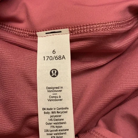 ❤️ Lululemon Speed Up High-Rise Lined Short 2.5" Pink Blossom Size 6 NWT - Picture 4 of 11